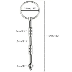 UrethralPlay Tige d'urètre en métal Clave 8.5cm - Diamètre 8mm